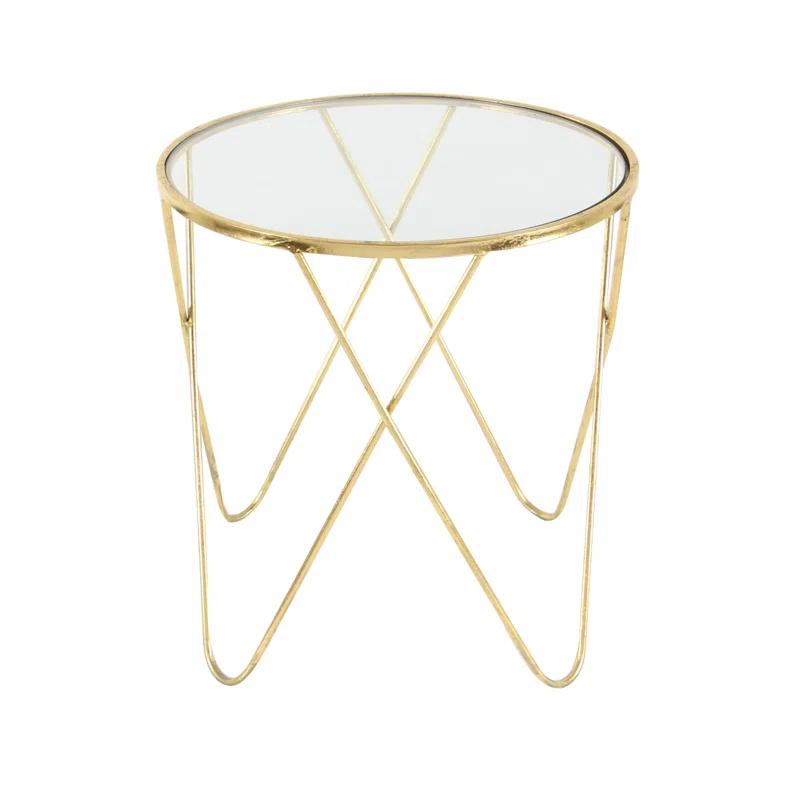 Mercer41 Minehead Glass Top Nesting Tables