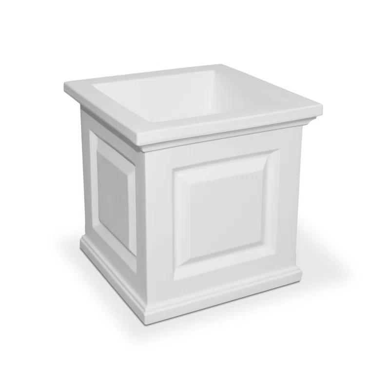 Mayne Inc. Nantucket Square Resin Planter Box with Water Reservoir