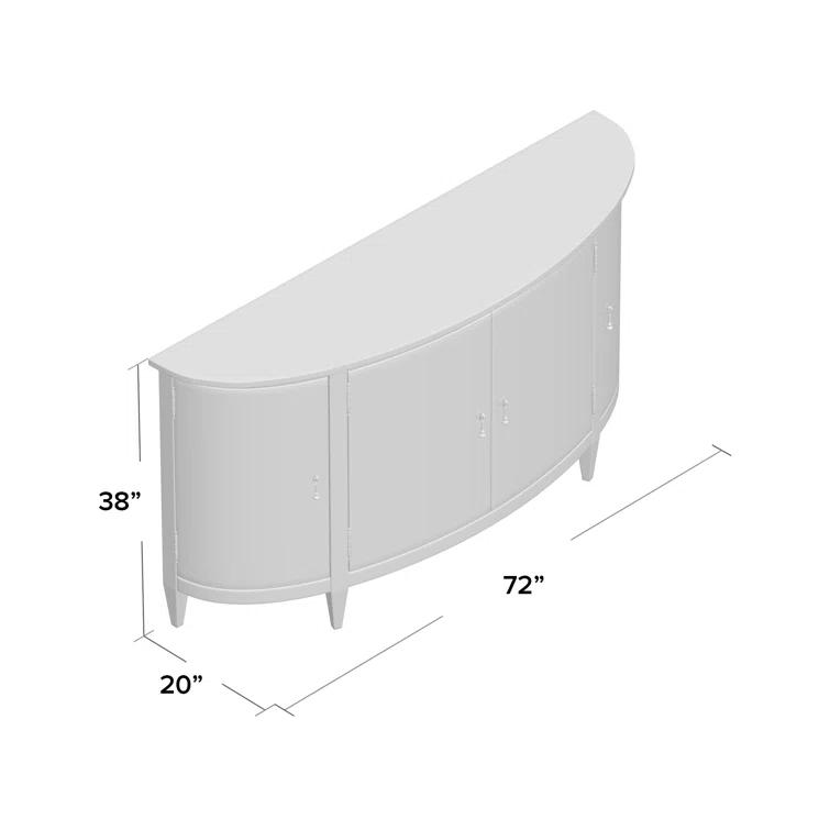 Speckled Gray 72'' Poplar and Maple Veneer Buffet