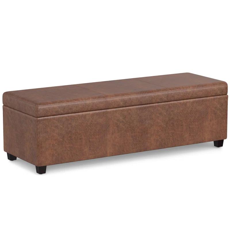 Simpli Home Avalon Extra Large Storage Ottoman Bench,Assembled