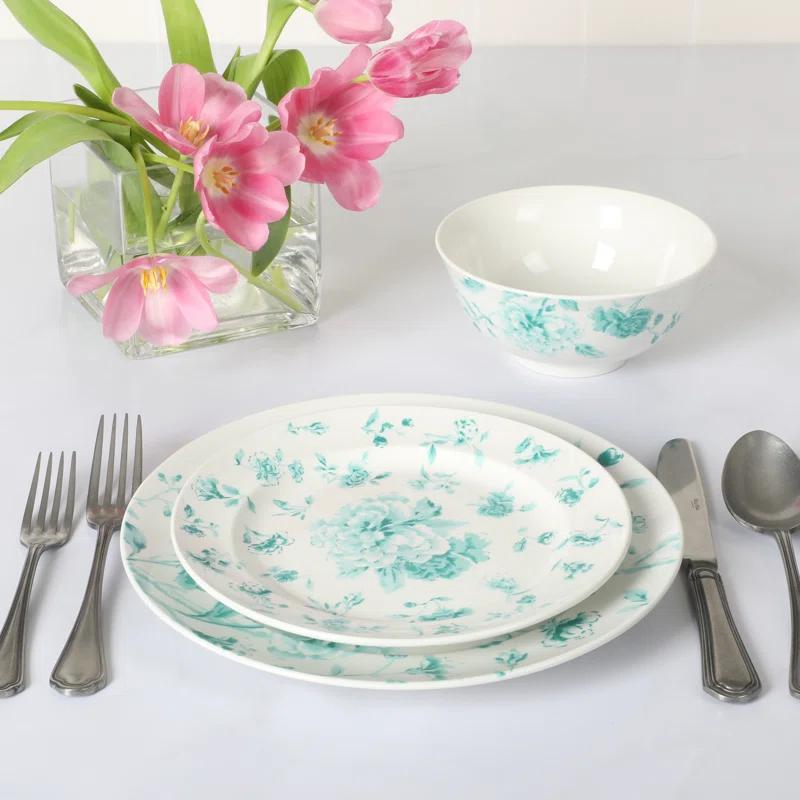 Martha Stewart Martha Stewart Porcelain China Dinnerware Set - Service for 4