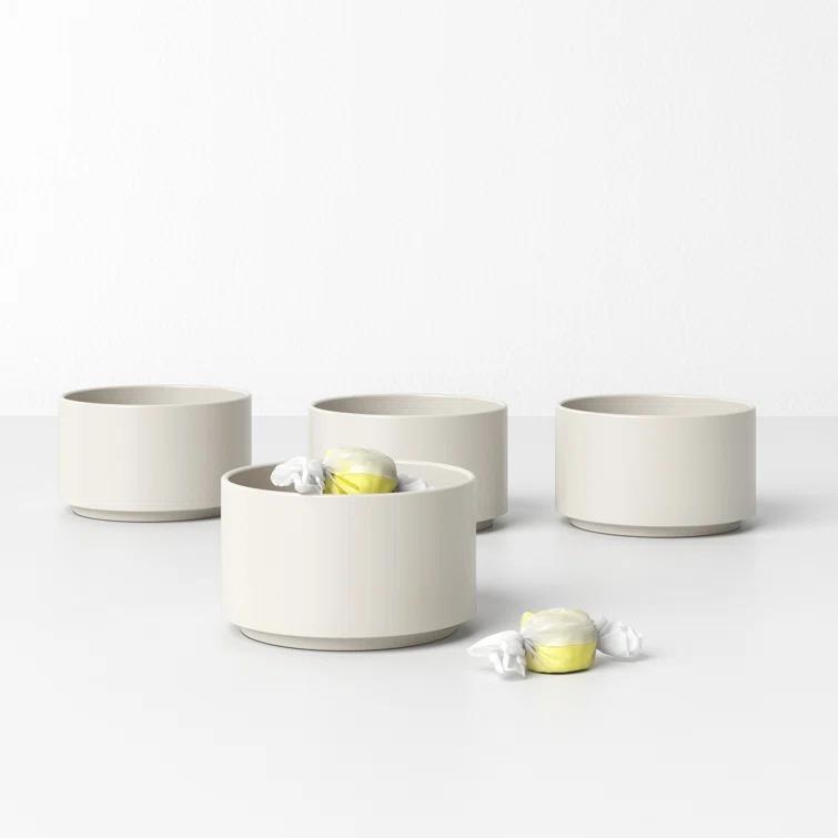 PILAR Stoneware 4.8 oz. Dessert Bowl (Set of 4)