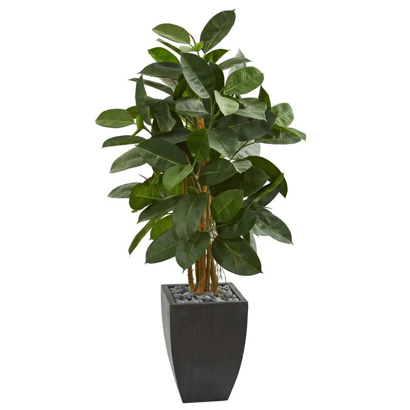Ivy Bronx 56'' Faux Foliage Tree in Earthenware Planter