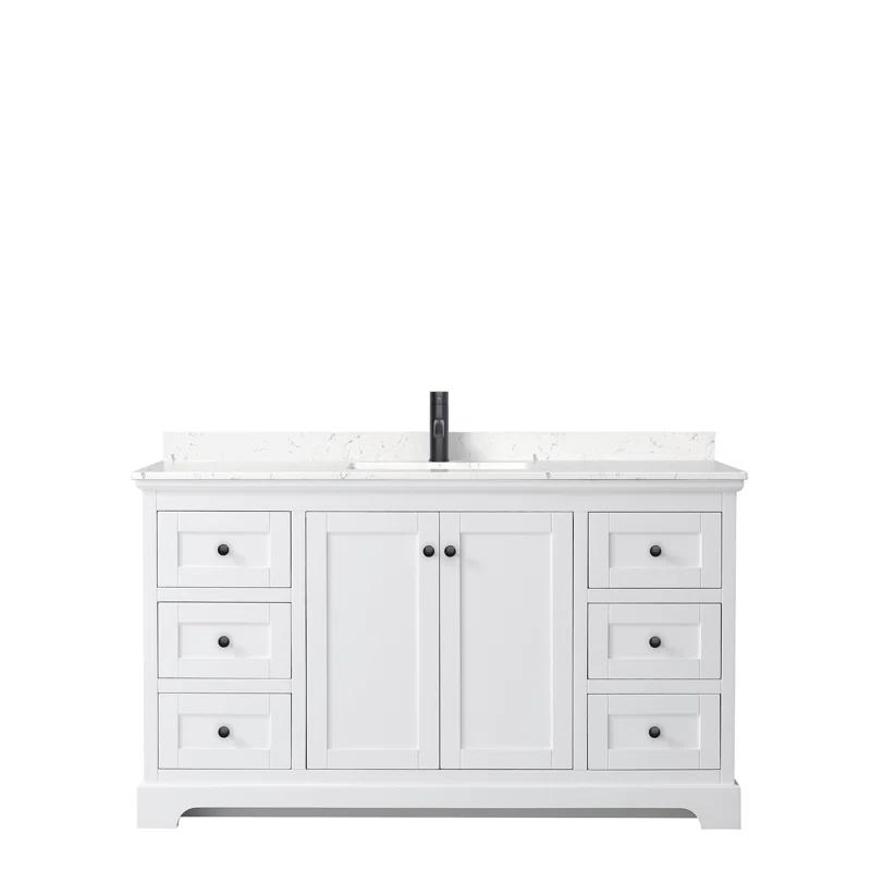 Wyndham Collection Avery 60'' Single Bathroom Vanity with Top