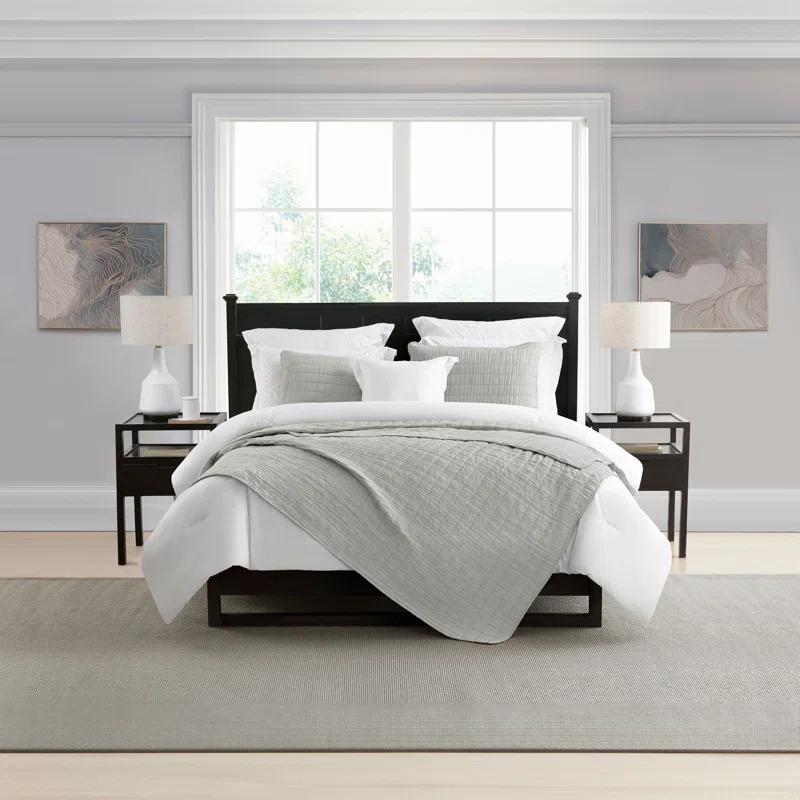 Swift Home Ultra Soft Crinkle Washed Microfiber 3-Piece Quilt Set