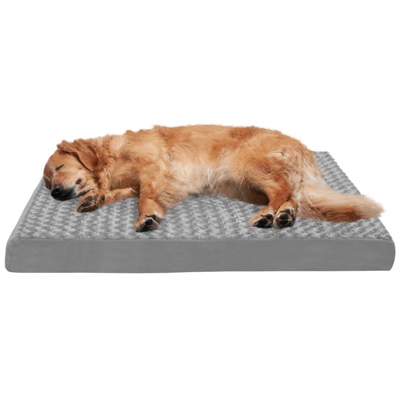 FurHaven Ultra Plush Faux Fur & Suede Orthopedic Foam Deluxe Mattress Dog Bed