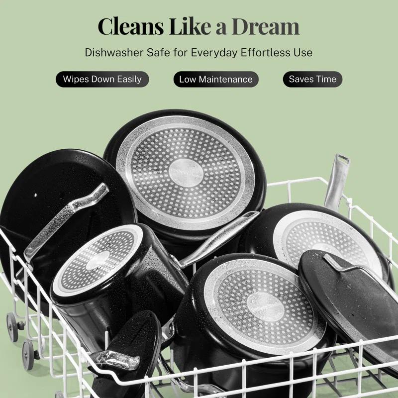 Gotham Steel Gotham Steel Modern Collection 11 Pc Cream Nonstick Cookware Set