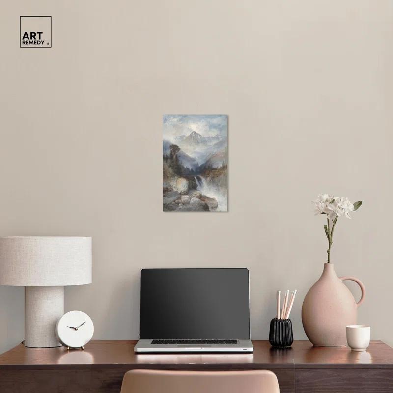 Art Remedy Mountain of Holy Cross Canvas Vintage Landscape Art by Art Remedy