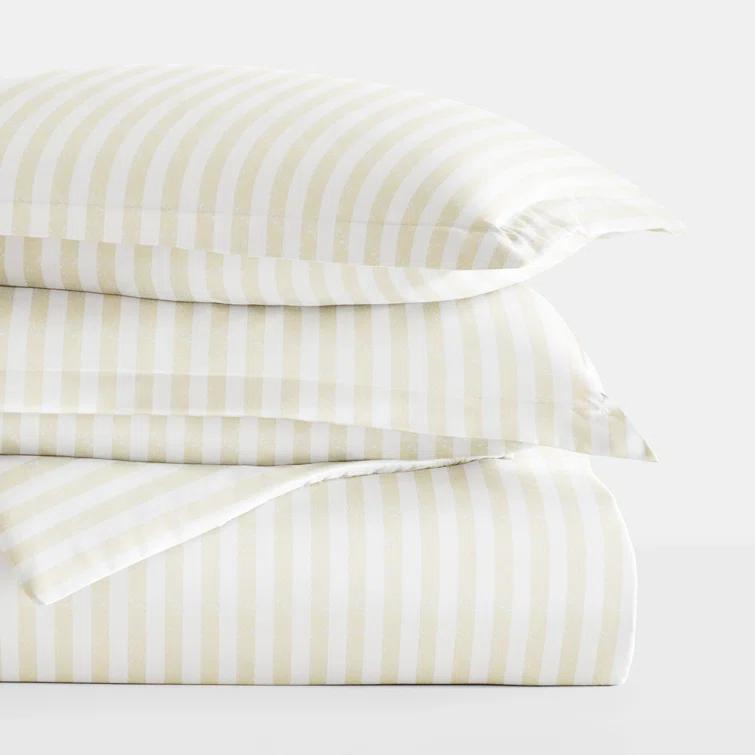 IEnjoy Home Becky Cameron Distressed Rugged Stripe Duvet Cover Set