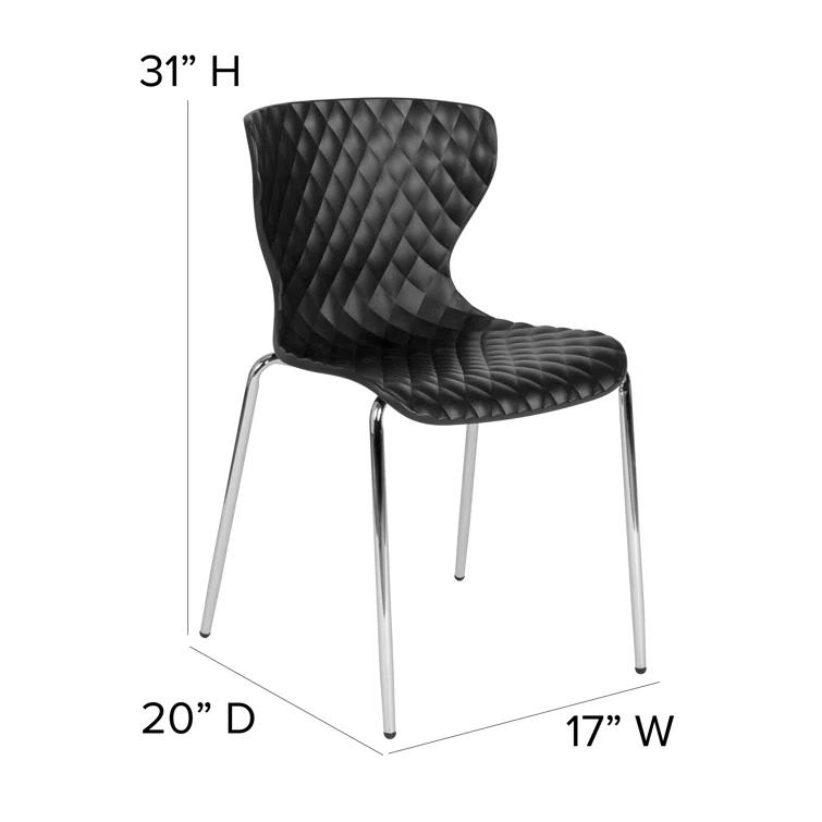 Flash Furniture Lowell Contemporary Design Plastic Stack Chair (Set of 4)