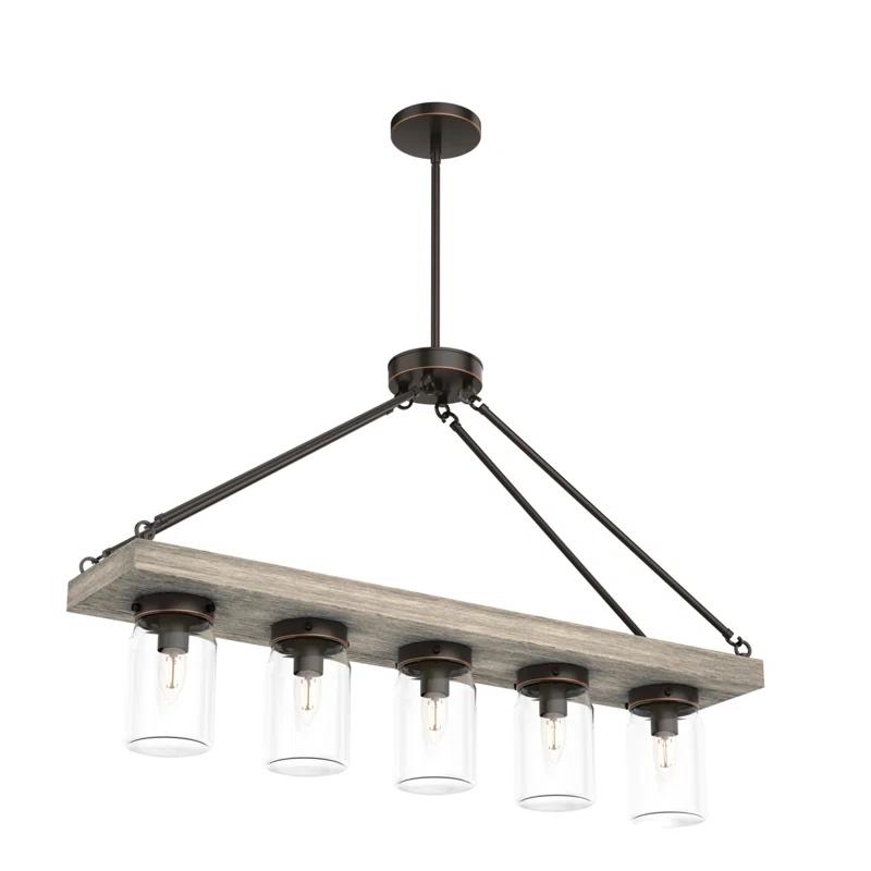 Hunter Fan Devon Park 5 - Light Kitchen Island Linear Pendant