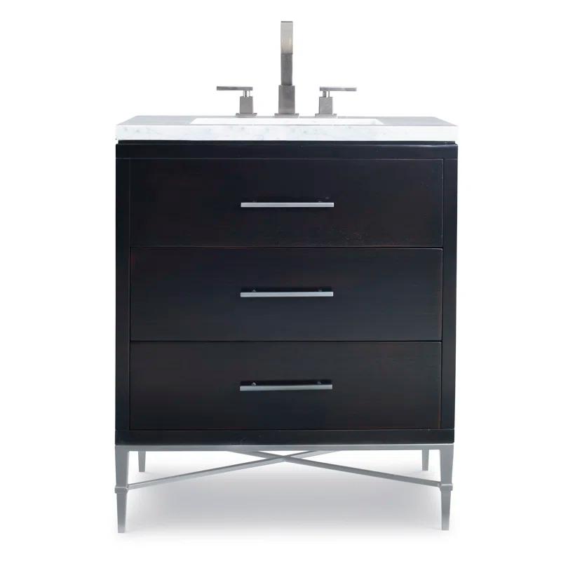 Ambella Benton 30'' Single Bathroom Vanity with Marble Top