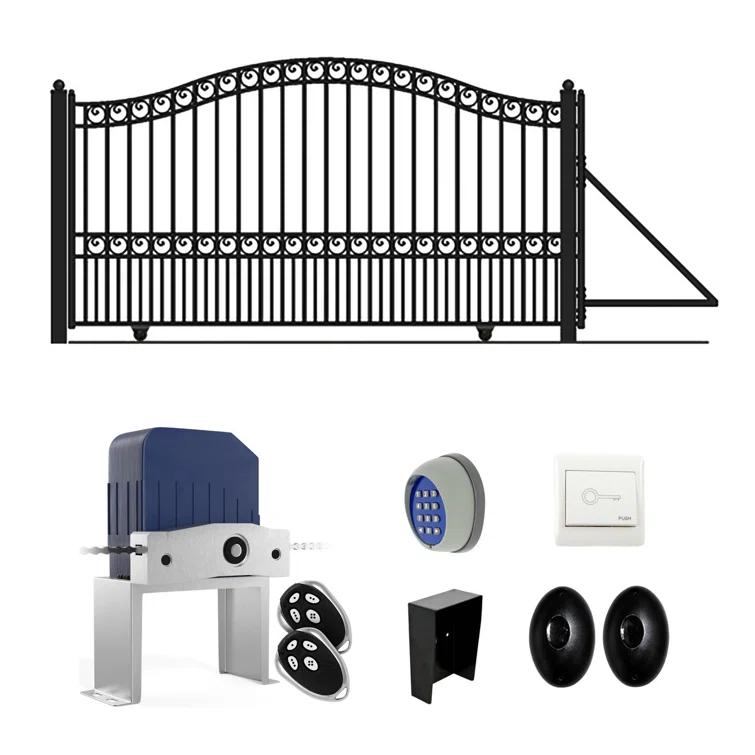 ALEKO Steel Dual Swing Driveway Gate - PRAGUE Style