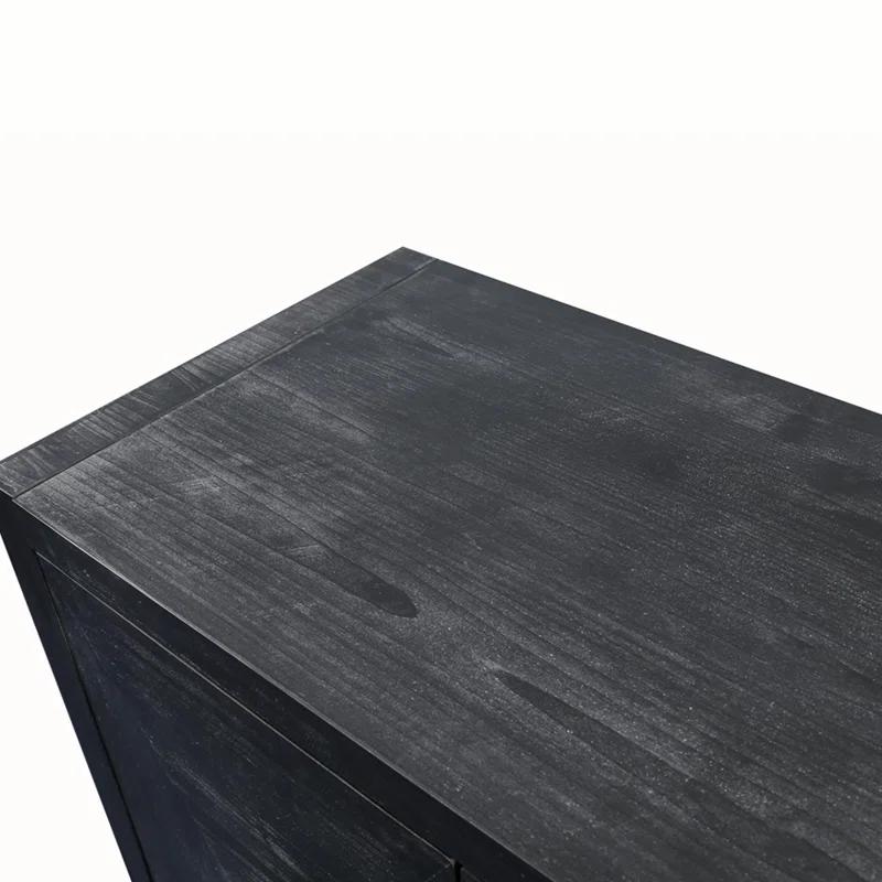 Bungalow Rose Antique Four Door Cabinet For Living Room