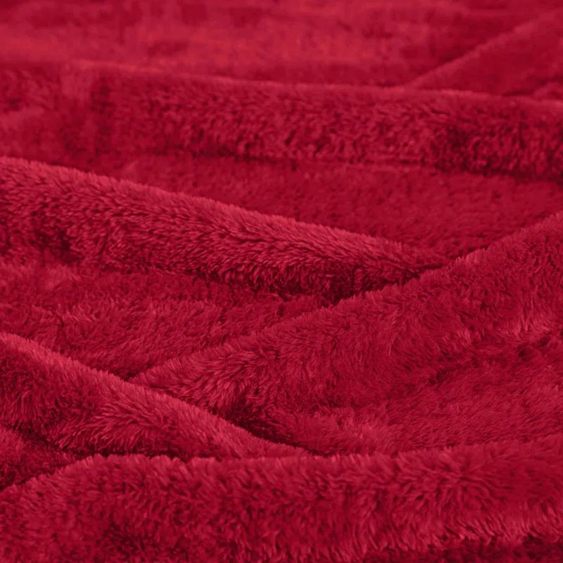 Superior Superior Solid Polyester Reversible All-Season Fleece Throws Blanket