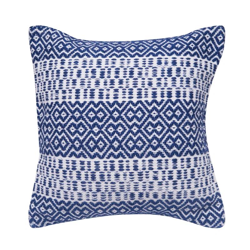 C&F Home Pim Diamond Stripe Aqua Pillow