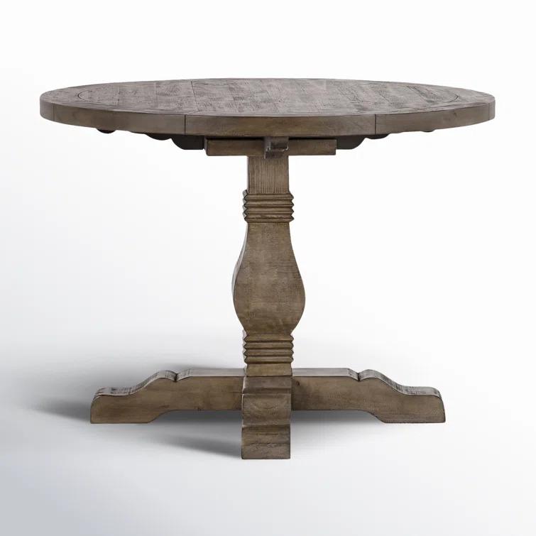 Kinston Solid Wood Pedestal Dining Table
