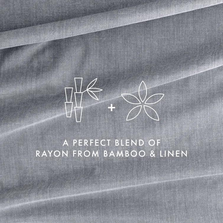 Linen Bamboo-Blend Breathable Luxury Bed Sheet Set