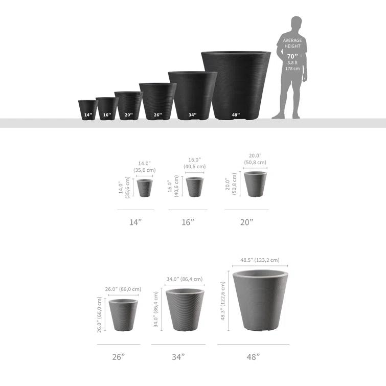 Madison Indoor/Outdoor Modern Round Planter