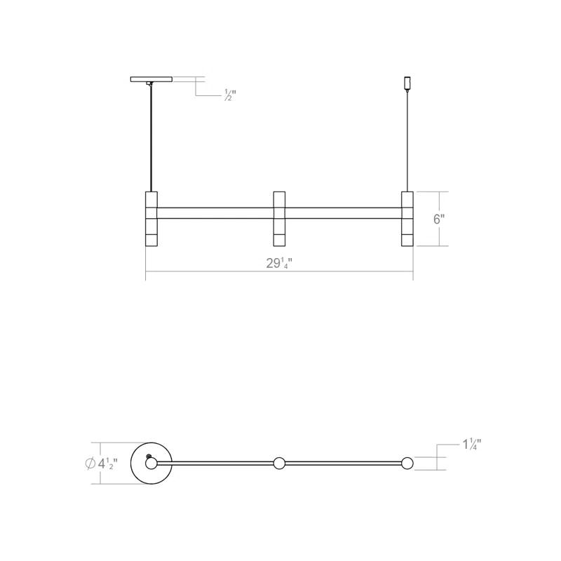 SONNEMAN Systema Staccato 3 - Light LED Kitchen Island Pendant