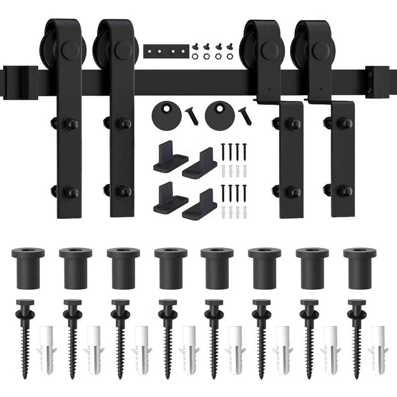 Lazio LAZ Single Bypass Double Door Barn Door Hardware Kit