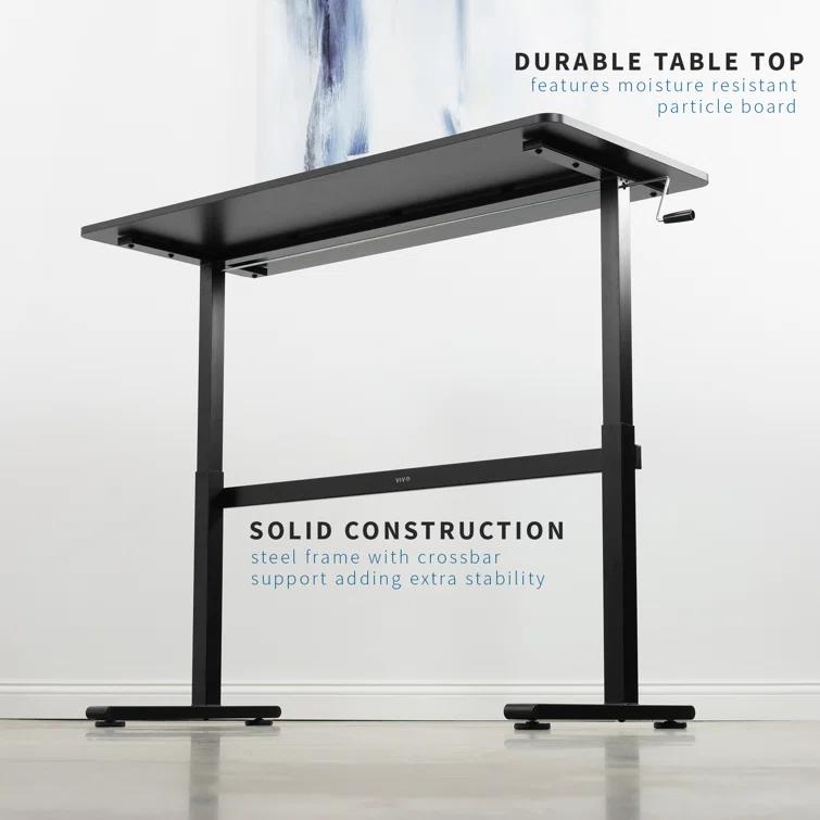 Vivo 55" x 24" Crank Height Adjustable Desk