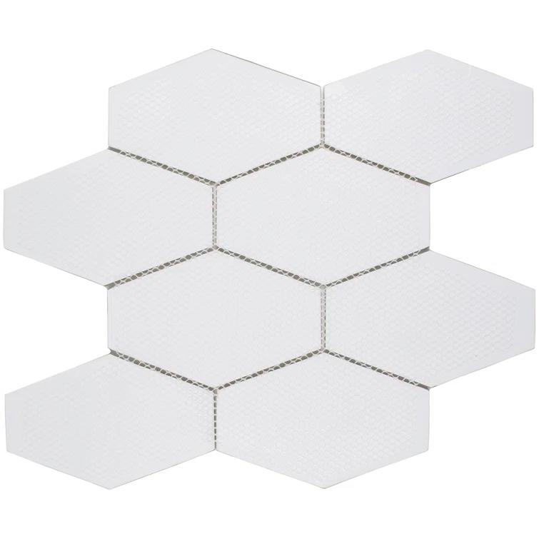 Cruz Bay Studio Long Hex 10.60in.x11 in. Glass Mosaic Tile