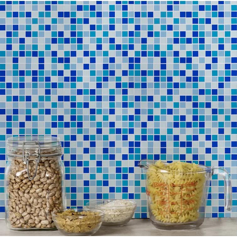 WS Tiles® 1" x 1" Straight Edge Glass Mosaic Tile