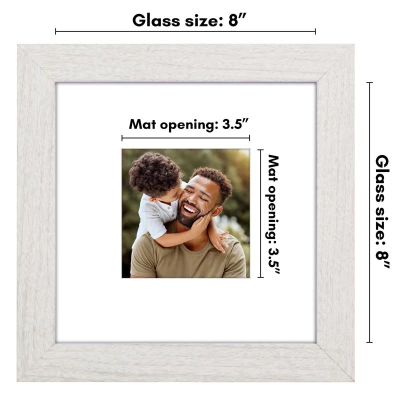 Americanflat Americanflat Picture Frame - Frame with Mat - Wide Molding - Shatter-Resistant Glass