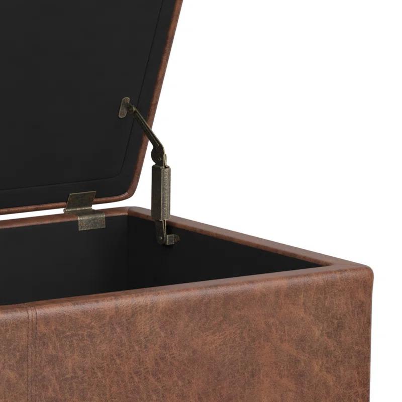 Simpli Home Avalon Extra Large Storage Ottoman Bench,Assembled