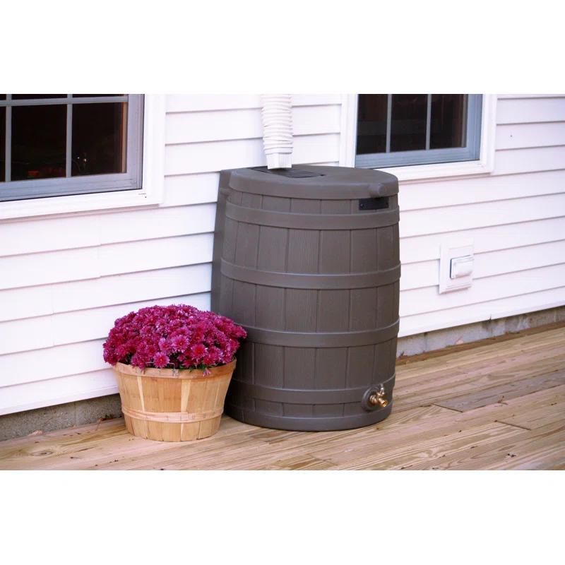Good Ideas Good Ideas Rain Wizard Whiskey Style Rain Barrel with Overflow and Spigot