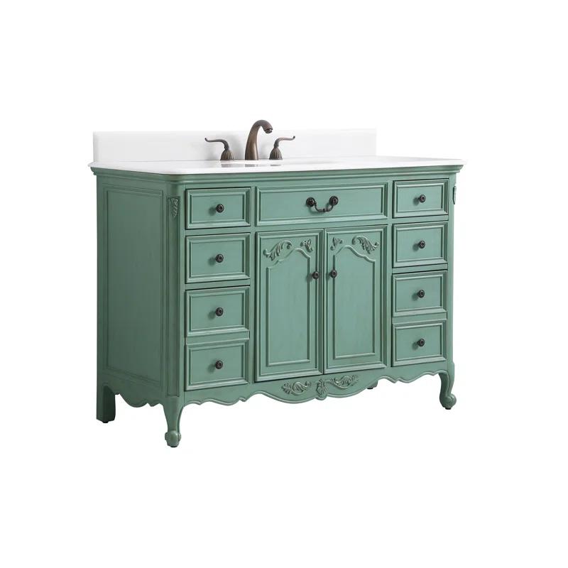 One Allium Way® Angelique 48'' Single Bathroom Vanity with Top