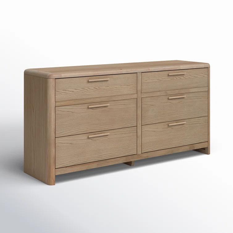 Furano Six Drawer Wood Dresser