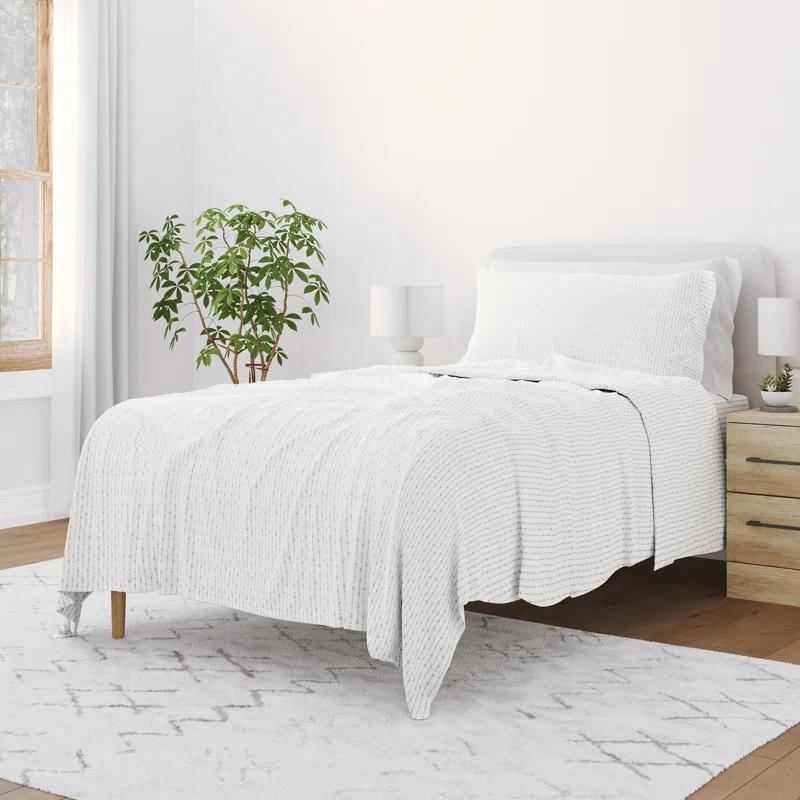 Becky Cameron Home Beaded Arrows Striped Pattern Microfiber Sheet Set