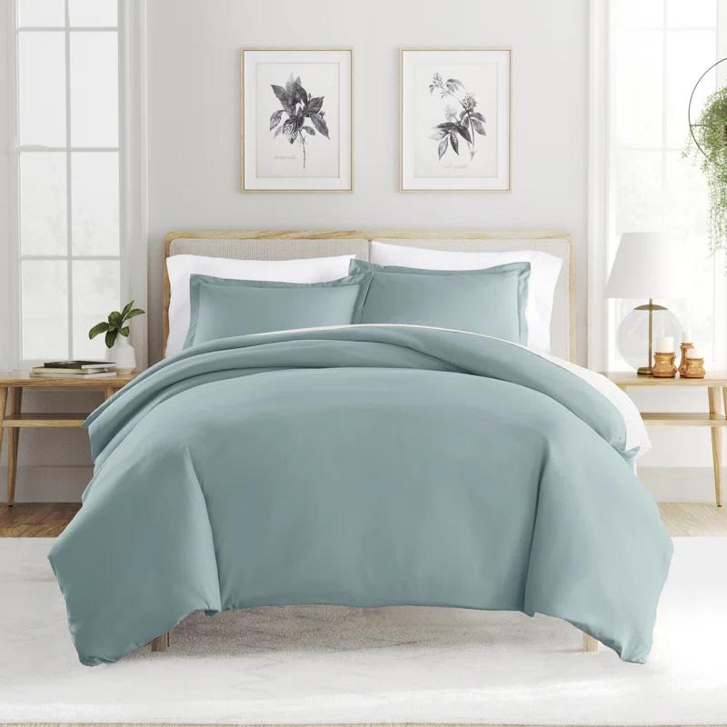Duvet Cover Set Super Soft Microfiber Bedding in Solid Colors