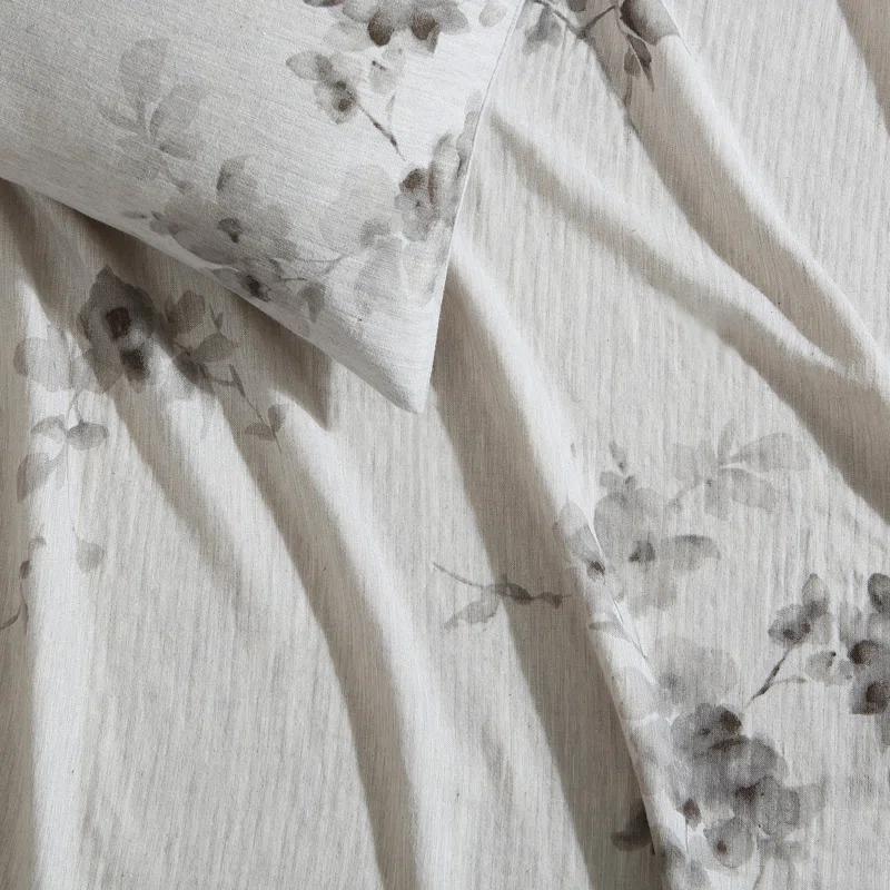 Calvin Klein Calvin Klein Aquarelle Floral Cotton Grey Comforter Set