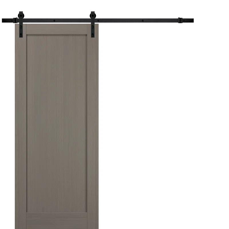 SARTODOORS Quadro Paneled Barn Door with Installation Hardware Kit