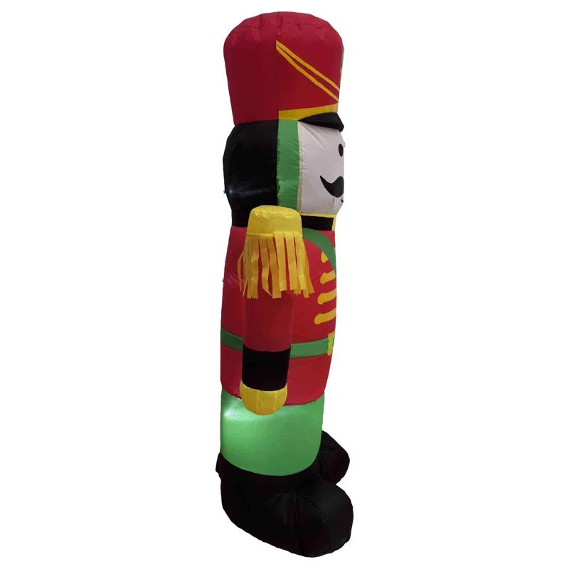 Northlight Seasonal LED Lighted Inflatable Soldier Nutcracker Outdoor Christmas Decoration - 4.25'