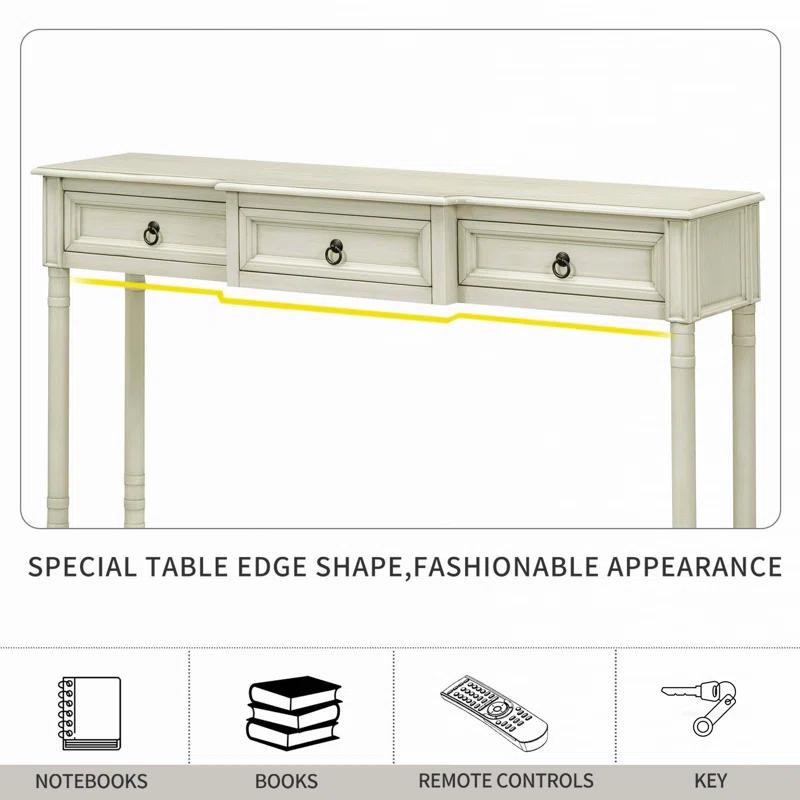 Console Table Sofa Table With Drawers For Entryway