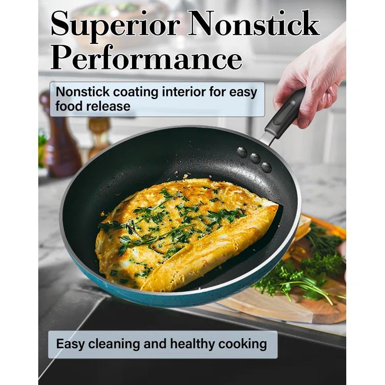 Cook N Home Cook N Home Non-Stick Aluminum Pots and Pans Kitchen Cookware Set 12 Piece