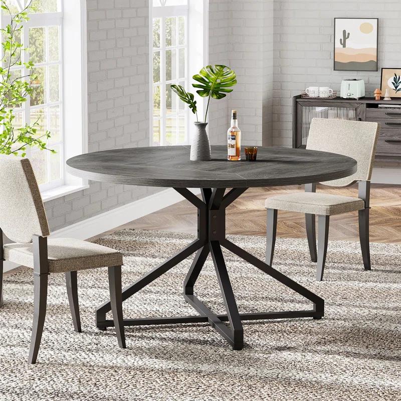 Millwood Pines 47 Inch Round Dining Table For 4-6 People