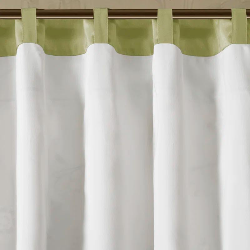 Madison Park Serene Floral Embroidered 50'' W Single Window Valance