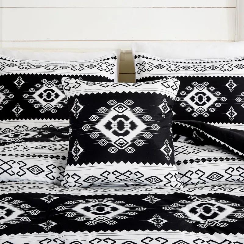 Chezmoi Collection Microfiber / Polyester Standard Geometric Shapes Comforter Set