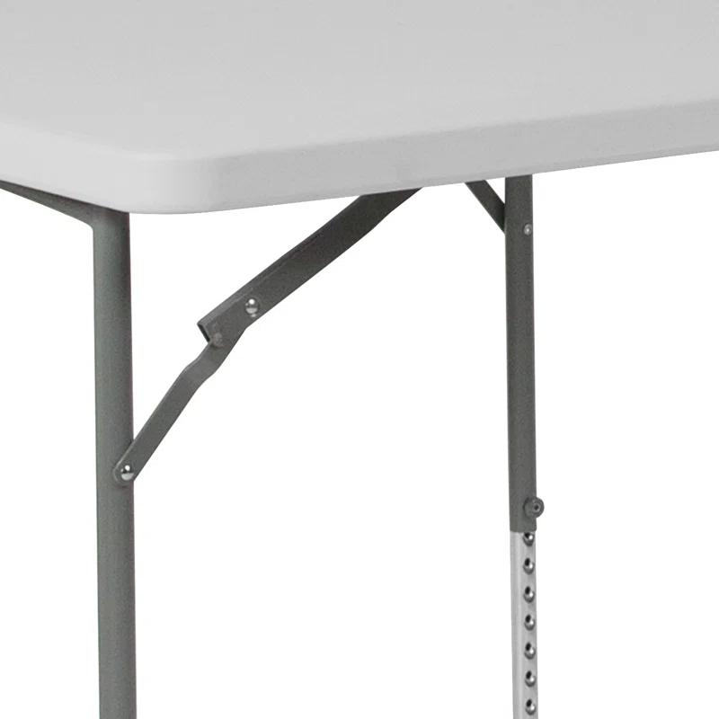 Flash Furniture Parker 2.79-Foot Square Height Adjustable Plastic Folding Table