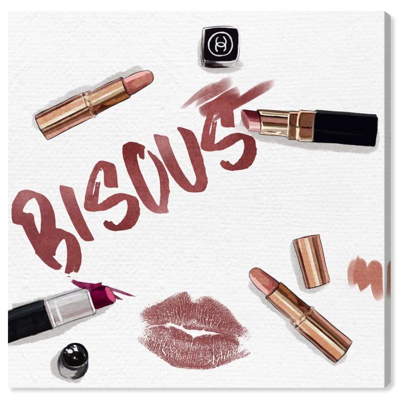 XOXO Lipstick Canvas Glam Art Prints by Art Remedy