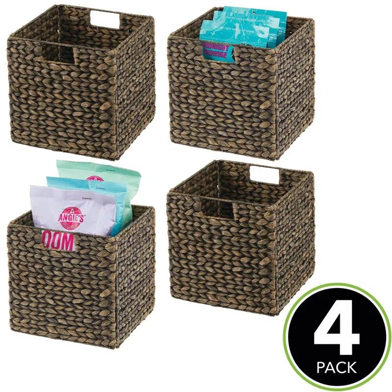 mDesign mDesign Woven Hyacinth Kitchen Storage Organizer Basket Bin