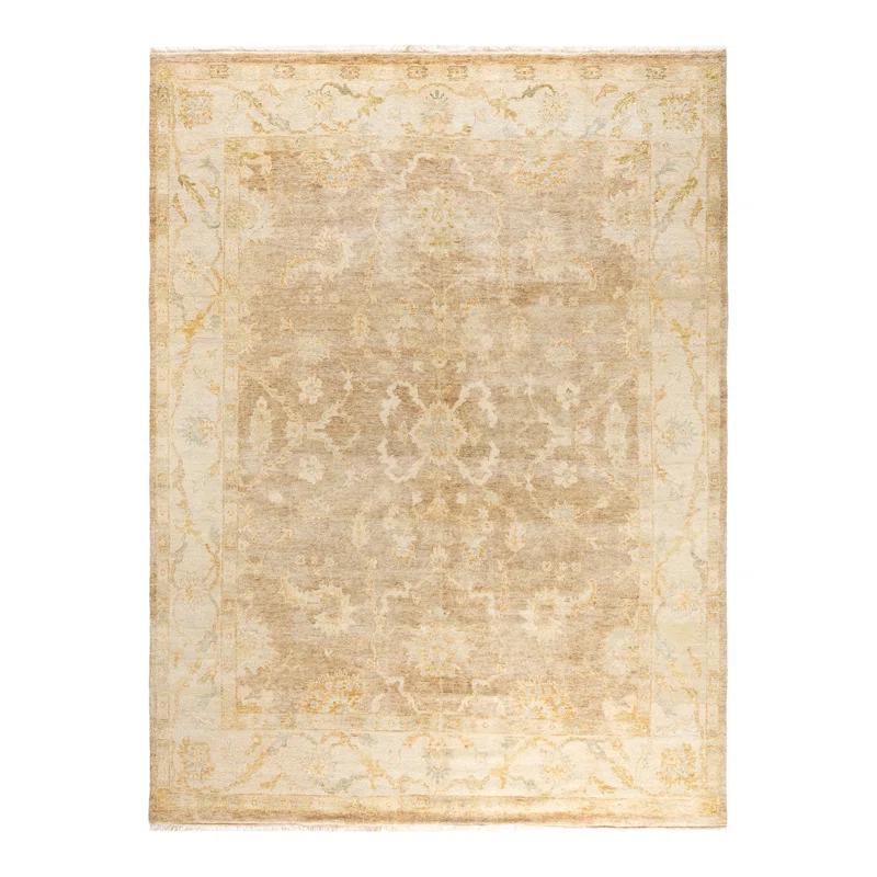 Oushak One-of-a-Kind Hand-Knotted Area Rug - Beige, 8' 3" x 10' 4"