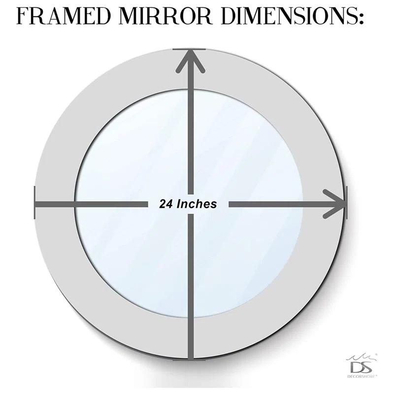 World Menagerie Cobberas Manufactured Wood, Glass Round Wall Mirror