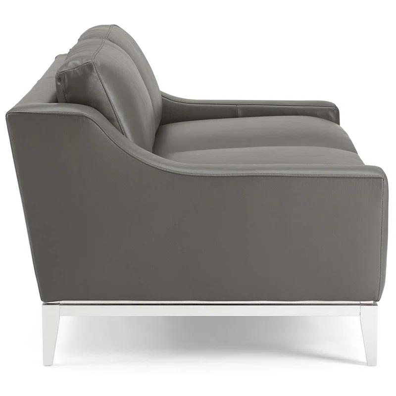Modway Strick & Bolton Hollebon Stainless Steel/ Leather Loveseat by Modway