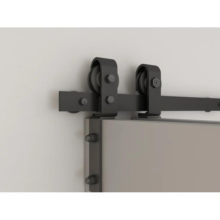 Calhome 84'' Solid Wood Double Pane Painted Bi-Fold Door